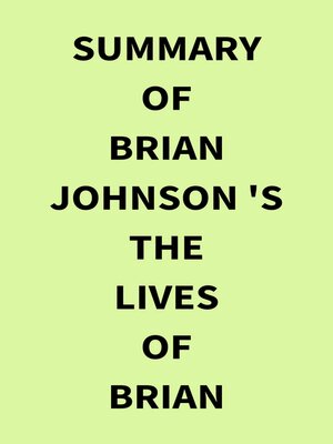 cover image of Summary of Brian Johnson 's the Lives of Brian
